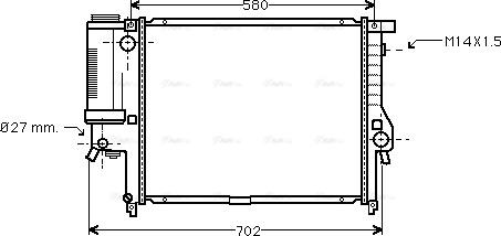 Ava Quality Cooling BW 2142 - Радиатор, охлаждане на двигателя vvparts.bg