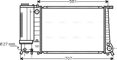 Ava Quality Cooling BW 2163 - Радиатор, охлаждане на двигателя vvparts.bg