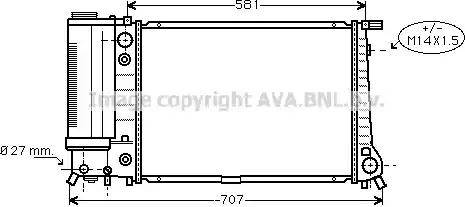 Ava Quality Cooling BW 2105 - Радиатор, охлаждане на двигателя vvparts.bg