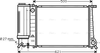 Ava Quality Cooling BW 2101 - Радиатор, охлаждане на двигателя vvparts.bg