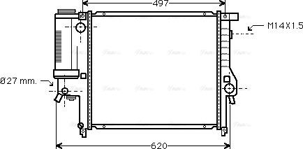 Ava Quality Cooling BW 2124 - Радиатор, охлаждане на двигателя vvparts.bg