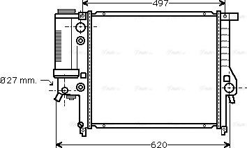 Ava Quality Cooling BW 2125 - Радиатор, охлаждане на двигателя vvparts.bg