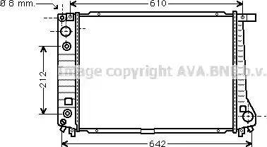 Ava Quality Cooling BW 2126 - Радиатор, охлаждане на двигателя vvparts.bg