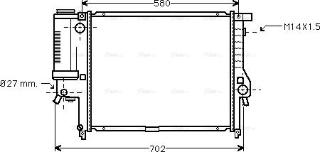 Ava Quality Cooling BW 2121 - Радиатор, охлаждане на двигателя vvparts.bg