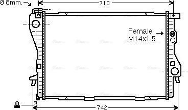 Ava Quality Cooling BW 2170 - Радиатор, охлаждане на двигателя vvparts.bg