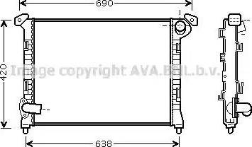 Ava Quality Cooling BW 2314 - Радиатор, охлаждане на двигателя vvparts.bg