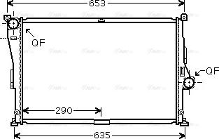 Ava Quality Cooling BW 2335 - Радиатор, охлаждане на двигателя vvparts.bg