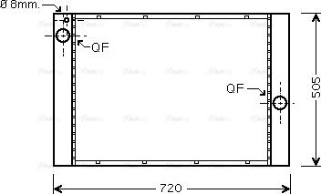 Ava Quality Cooling BW 2372 - Радиатор, охлаждане на двигателя vvparts.bg