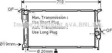 Ava Quality Cooling BWA2294 - Радиатор, охлаждане на двигателя vvparts.bg