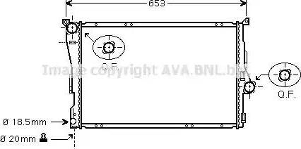 Ava Quality Cooling BW 2205 - Радиатор, охлаждане на двигателя vvparts.bg