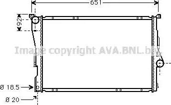 Ava Quality Cooling BW2209 - Радиатор, охлаждане на двигателя vvparts.bg