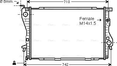 Ava Quality Cooling BW 2202 - Радиатор, охлаждане на двигателя vvparts.bg