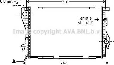 Ava Quality Cooling BWA2202 - Радиатор, охлаждане на двигателя vvparts.bg