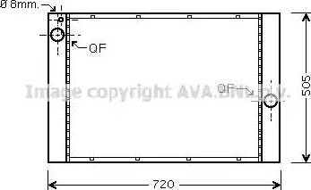 Ava Quality Cooling BW 2284 - Радиатор, охлаждане на двигателя vvparts.bg