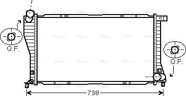 Ava Quality Cooling BW 2234 - Радиатор, охлаждане на двигателя vvparts.bg