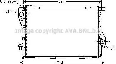 Ava Quality Cooling BW 2235 - Радиатор, охлаждане на двигателя vvparts.bg