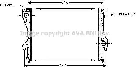 Ava Quality Cooling BW 2222 - Радиатор, охлаждане на двигателя vvparts.bg