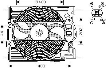 Ava Quality Cooling BW 7509 - Вентилатор, охлаждане на двигателя vvparts.bg