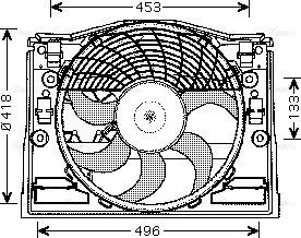 Ava Quality Cooling BW 7513 - Вентилатор, охлаждане на двигателя vvparts.bg