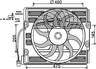 Ava Quality Cooling BW 7512 - Вентилатор, охлаждане на двигателя vvparts.bg