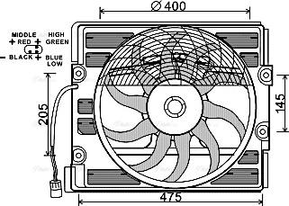 Ava Quality Cooling BW 7527 - Вентилатор, охлаждане на двигателя vvparts.bg