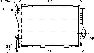 Ava Quality Cooling BWA2300 - Радиатор, охлаждане на двигателя vvparts.bg