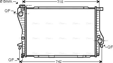 Ava Quality Cooling BWA2301 - Радиатор, охлаждане на двигателя vvparts.bg