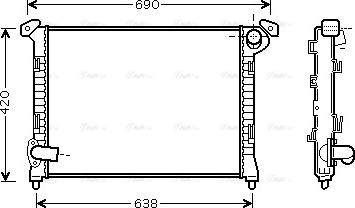 Ava Quality Cooling BWA2314 - Радиатор, охлаждане на двигателя vvparts.bg