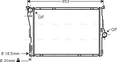 Ava Quality Cooling BWA2291 - Радиатор, охлаждане на двигателя vvparts.bg