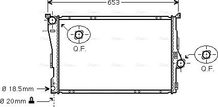 Ava Quality Cooling BWA2205 - Радиатор, охлаждане на двигателя vvparts.bg