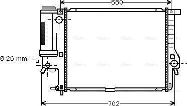 Ava Quality Cooling BWA2201 - Радиатор, охлаждане на двигателя vvparts.bg