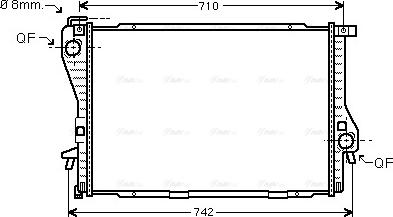 Ava Quality Cooling BWA2235 - Радиатор, охлаждане на двигателя vvparts.bg