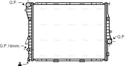 Ava Quality Cooling BWA2275 - Радиатор, охлаждане на двигателя vvparts.bg