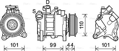 Ava Quality Cooling BWAK498 - Компресор, климатизация vvparts.bg