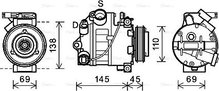 Ava Quality Cooling BWAK444 - Компресор, климатизация vvparts.bg