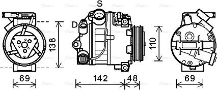 Ava Quality Cooling BWAK443 - Компресор, климатизация vvparts.bg