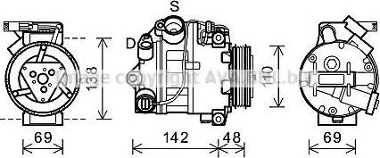 Ava Quality Cooling BWK443 - Компресор, климатизация vvparts.bg