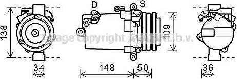 Ava Quality Cooling BWK408 - Компресор, климатизация vvparts.bg