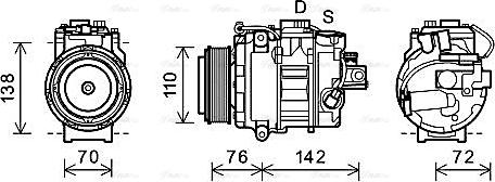 Ava Quality Cooling BWAK419 - Компресор, климатизация vvparts.bg