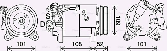 Ava Quality Cooling BWAK566 - Компресор, климатизация vvparts.bg