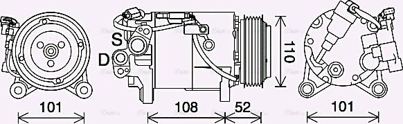 Ava Quality Cooling BWAK567 - Компресор, климатизация vvparts.bg