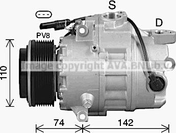 Ava Quality Cooling BWK619 - Компресор, климатизация vvparts.bg