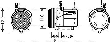 Ava Quality Cooling BWAK060 - Компресор, климатизация vvparts.bg