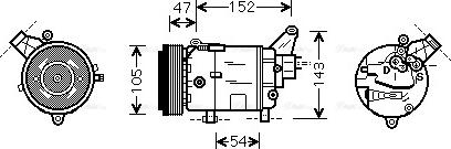 Ava Quality Cooling BWAK076 - Компресор, климатизация vvparts.bg