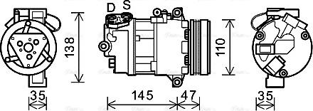 Ava Quality Cooling BWAK395 - Компресор, климатизация vvparts.bg