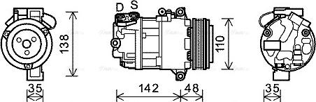 Ava Quality Cooling BWAK390 - Компресор, климатизация vvparts.bg