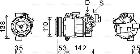 Ava Quality Cooling BWAK393 - Компресор, климатизация vvparts.bg