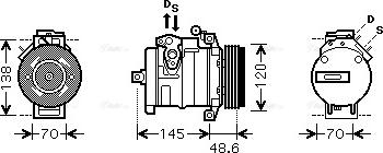 Ava Quality Cooling BWAK345 - Компресор, климатизация vvparts.bg