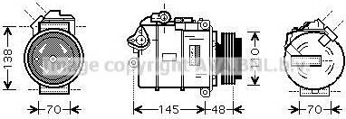 Ava Quality Cooling BWAK348 - Компресор, климатизация vvparts.bg