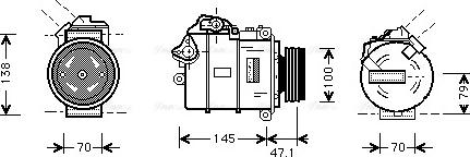 Ava Quality Cooling BWAK306 - Компресор, климатизация vvparts.bg